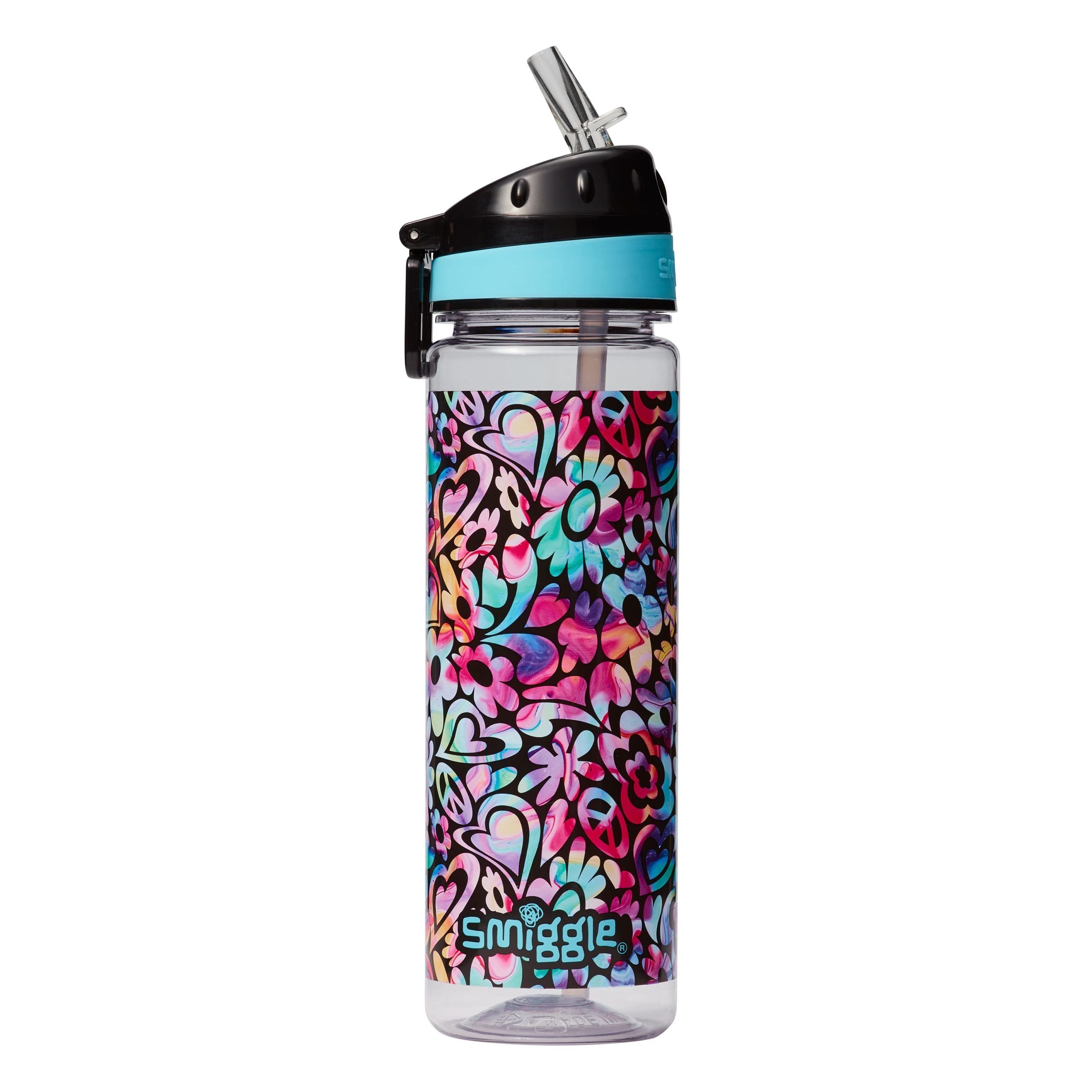 Smiggle – Mirage Trinkflasche mit Strohhalm, BPA-frei, 650 ml