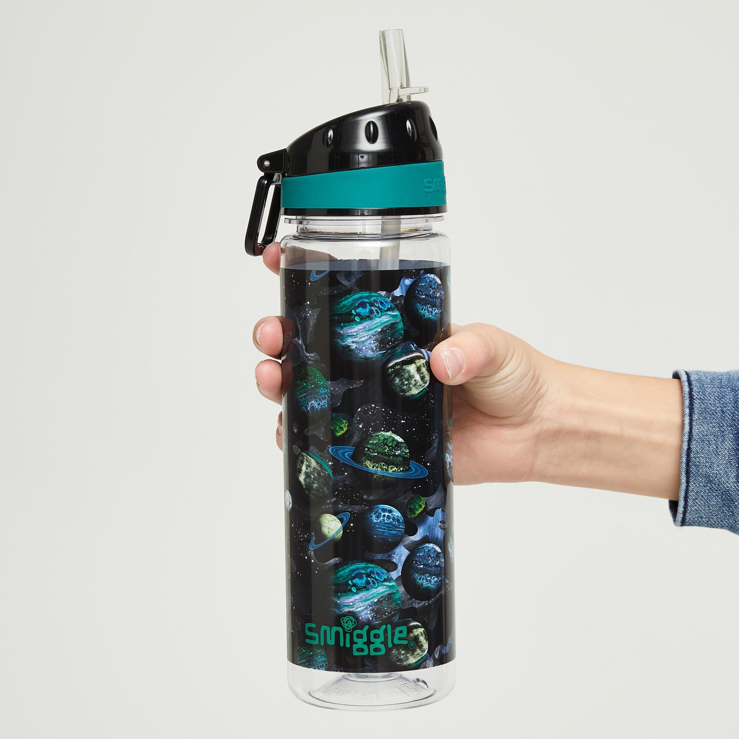 Smiggle – Mirage Trinkflasche mit Strohhalm, BPA-frei, 650 ml