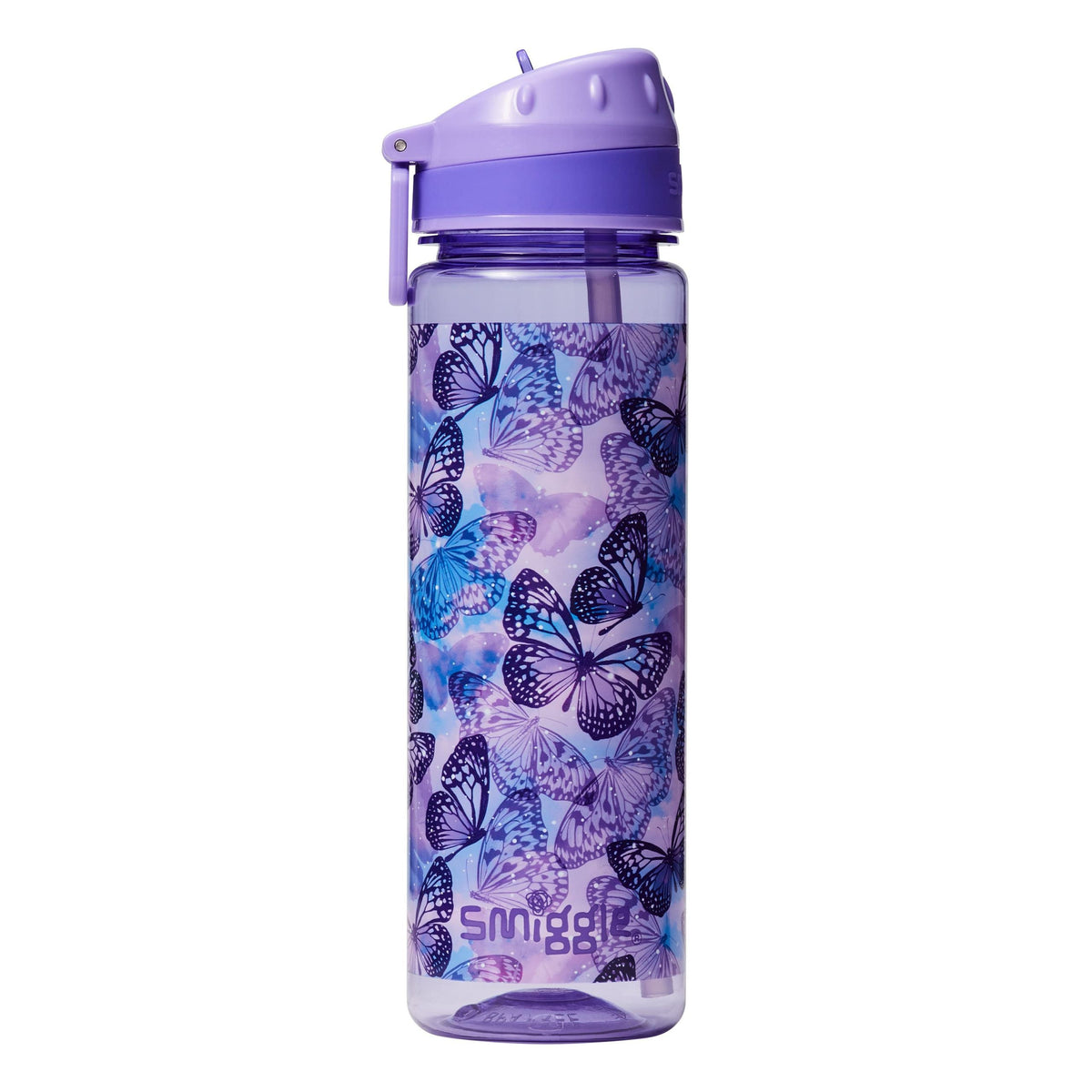 Smiggle – Mirage Trinkflasche mit Strohhalm, BPA-frei, 650 ml