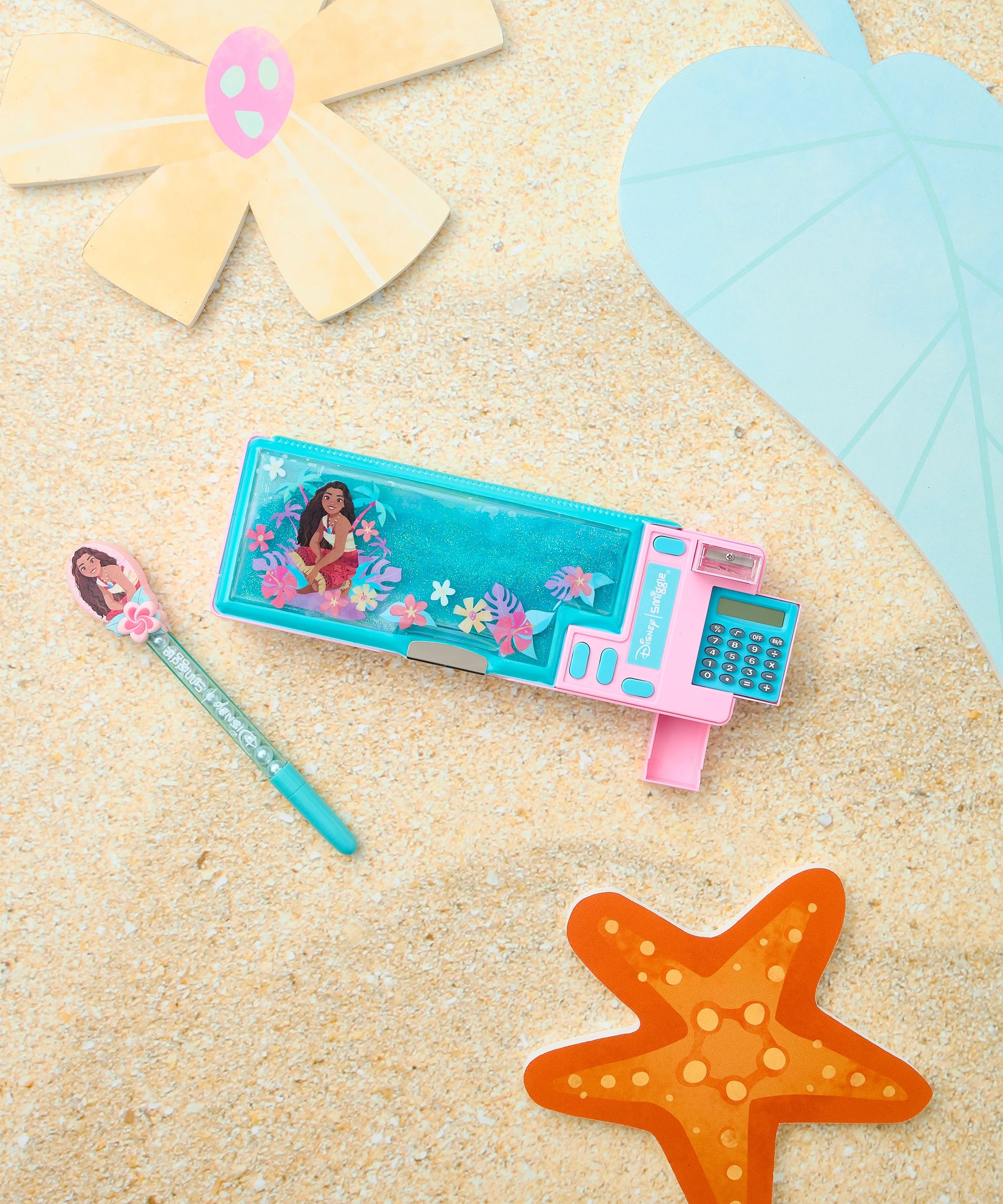 Smiggle - Moana Hesap Makineli Otomatik Kalem Kutusu