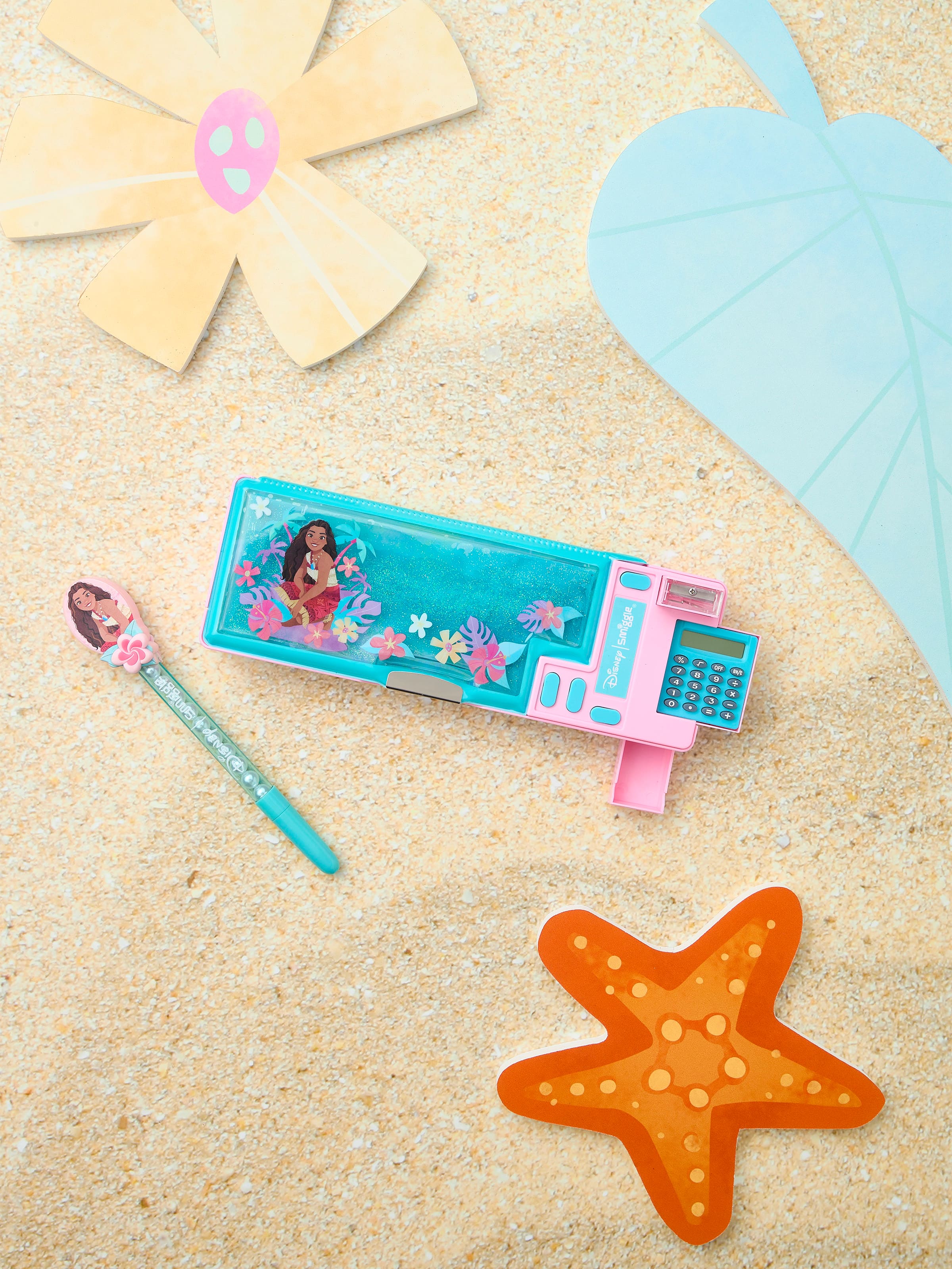 Smiggle - Moana Hesap Makineli Otomatik Kalem Kutusu