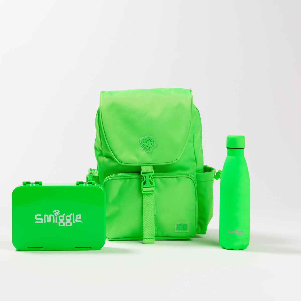 Smiggle – Neon-Medium-Bento-Schultaschen-Set