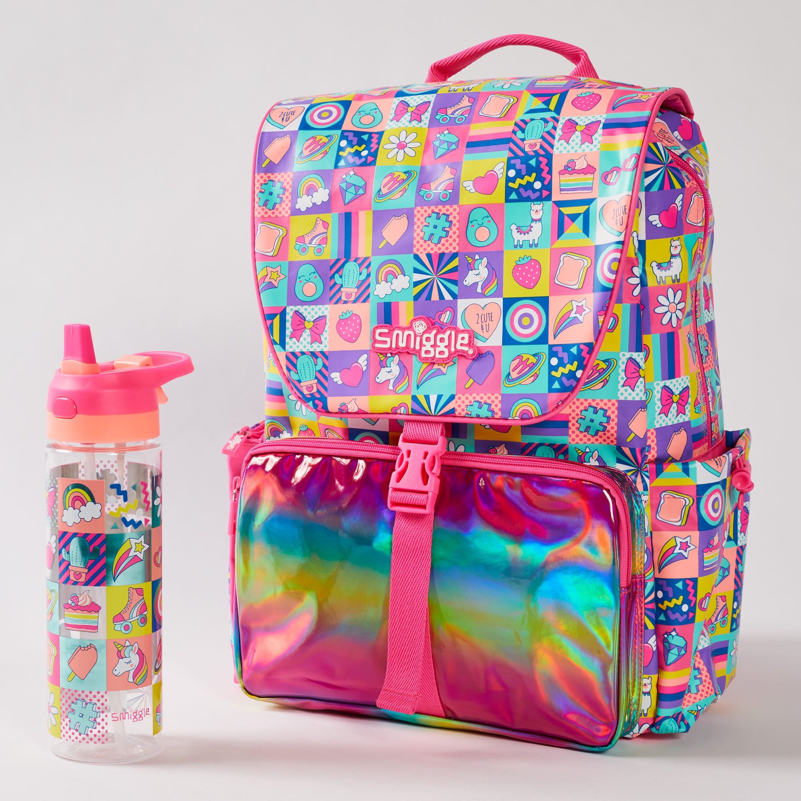 Smiggle – Schultaschen-Set – Glee Chelsea Rucksack und Spritz Pack