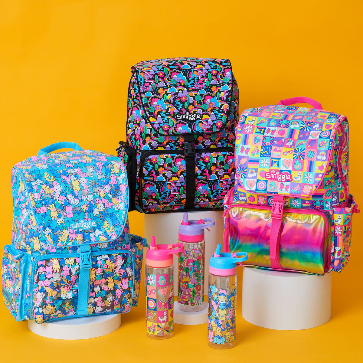 Smiggle – Schultaschen-Set – Glee Chelsea Rucksack und Spritz Pack