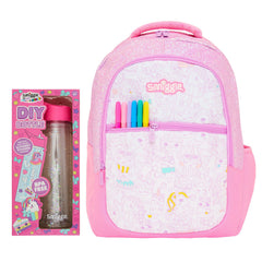 Smiggle – Schultaschen-Set – Live Black DIY-Tasche und Flasche