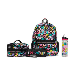 Smiggle – Schulranzen-Set – Schwarz-lila Schulrucksack