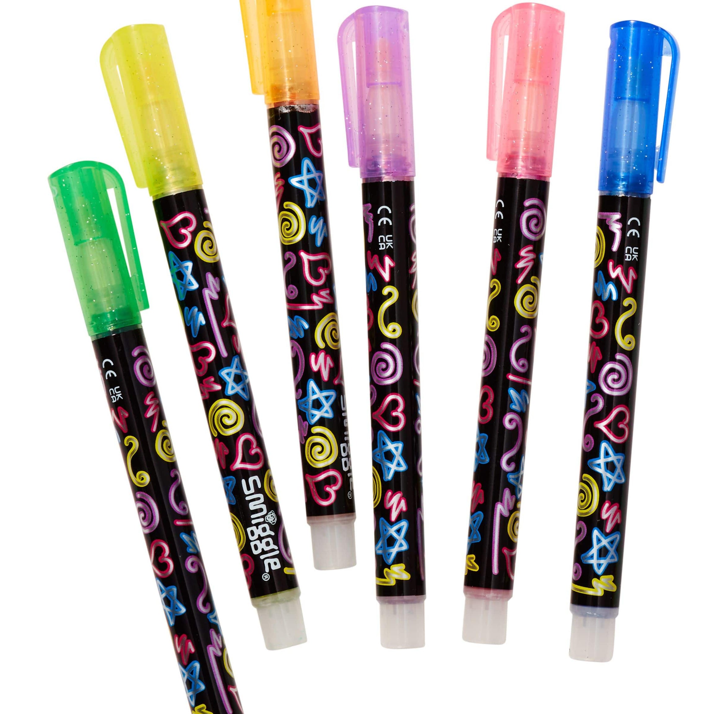 Smiggle - Outline Gümüş Simli Forforlu Highlighter 6lı Kalem Seti