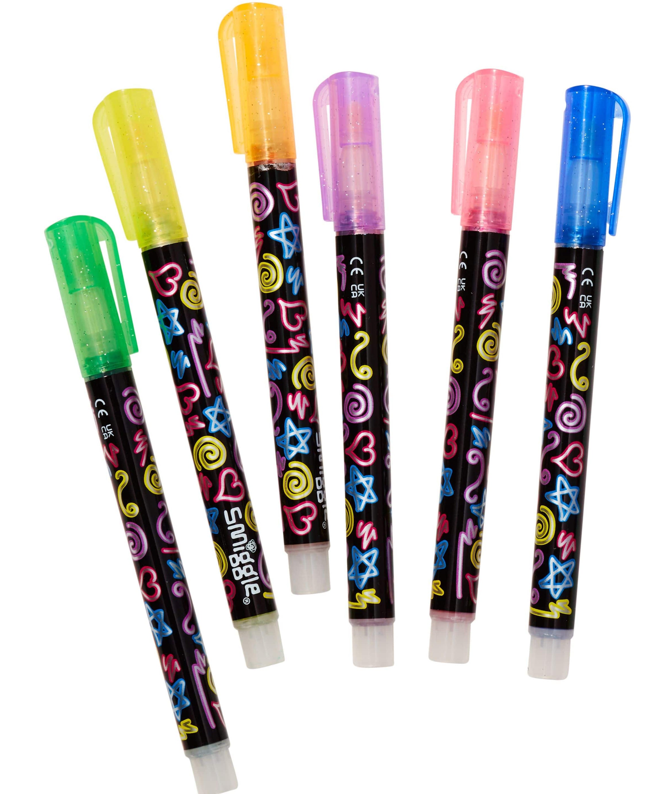 Smiggle - Outline Gümüş Simli Forforlu Highlighter 6lı Kalem Seti