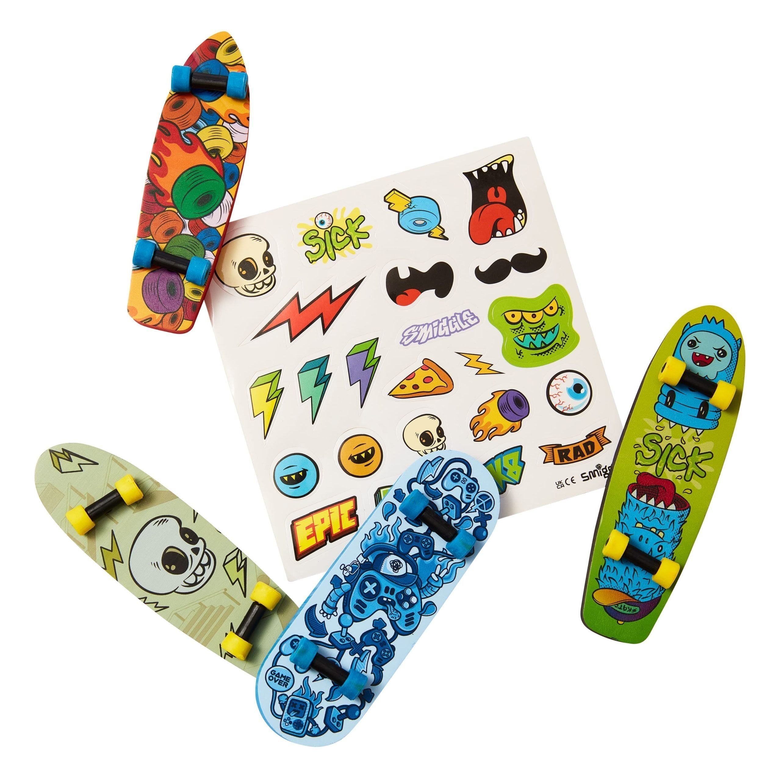 Smiggle – Überraschungs-Radiergummi-Paket mit Finger-Skateboard