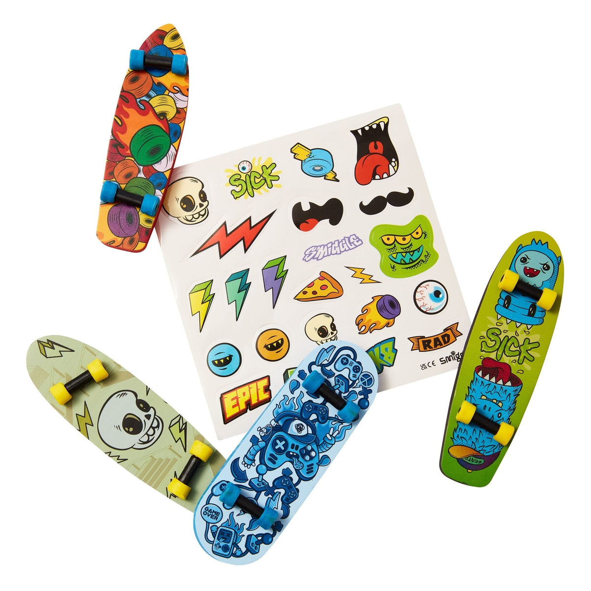 Smiggle – Überraschungs-Radiergummi-Paket mit Finger-Skateboard