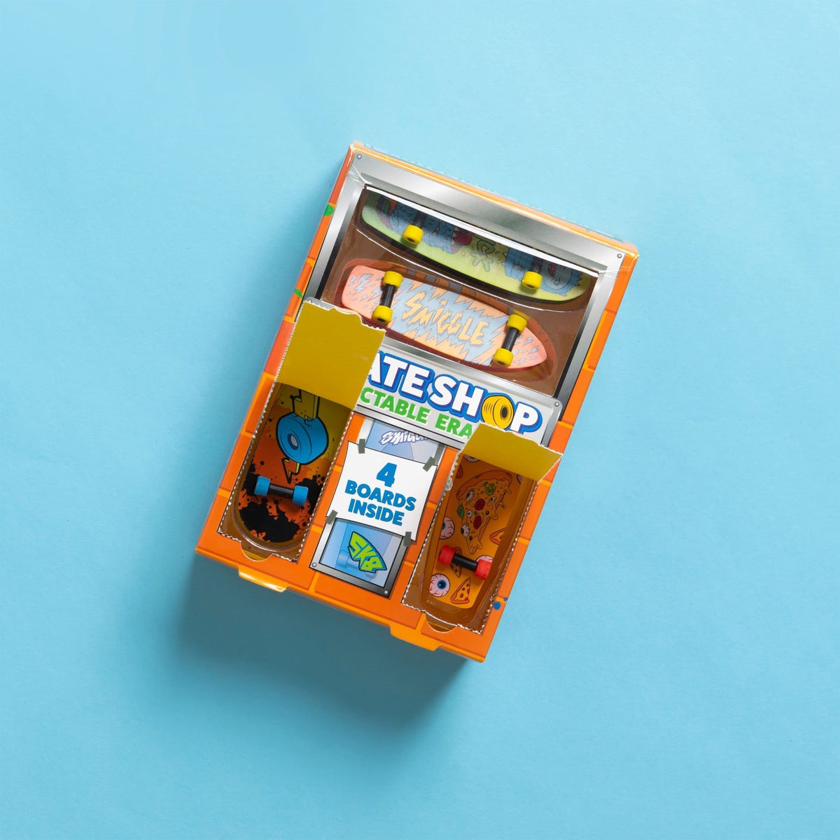 Smiggle – Überraschungs-Radiergummi-Paket mit Finger-Skateboard