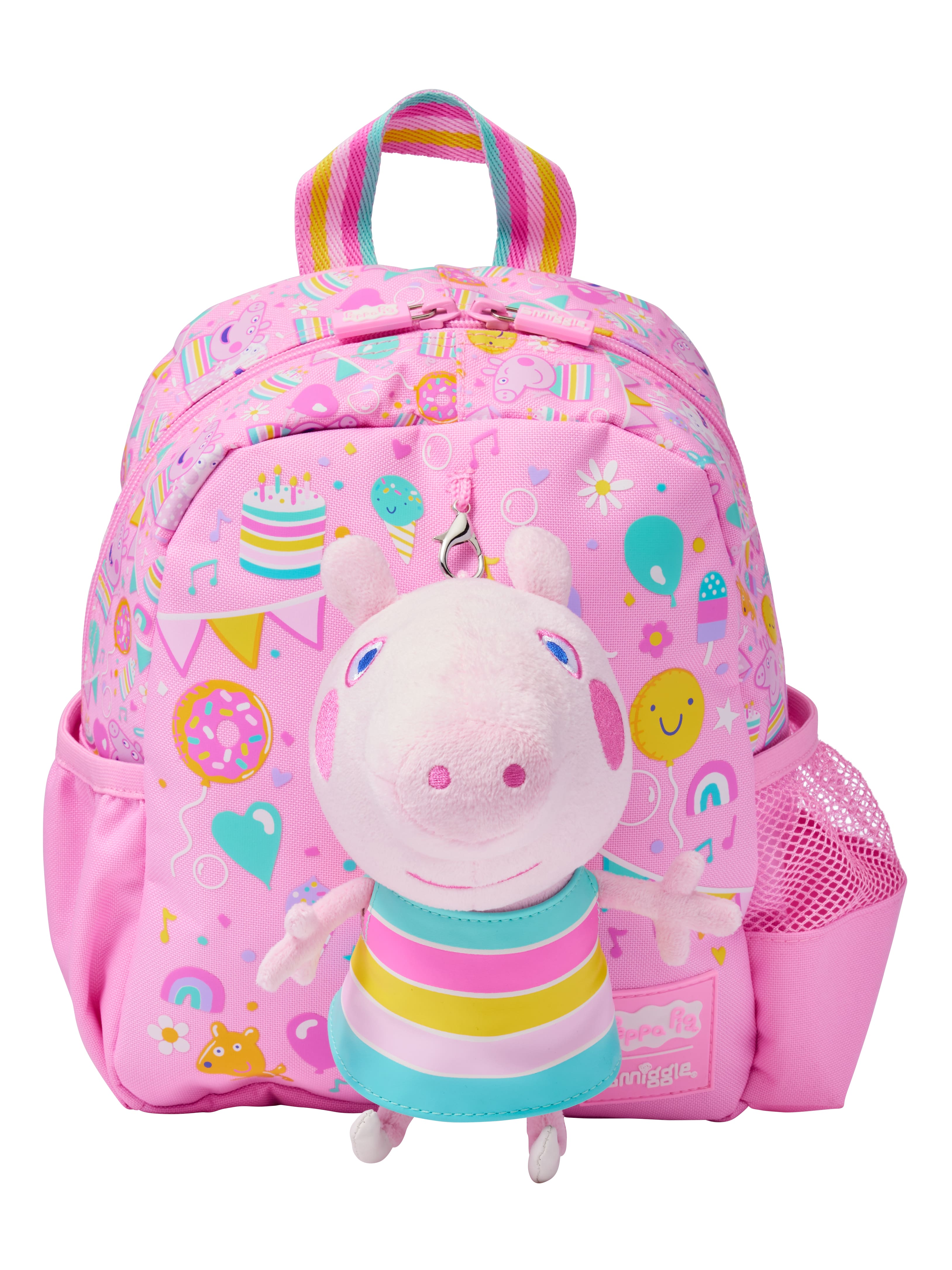 Smiggle - Peppa Pig abnehmbarer Spielzeug-Krippe Schulrucksack