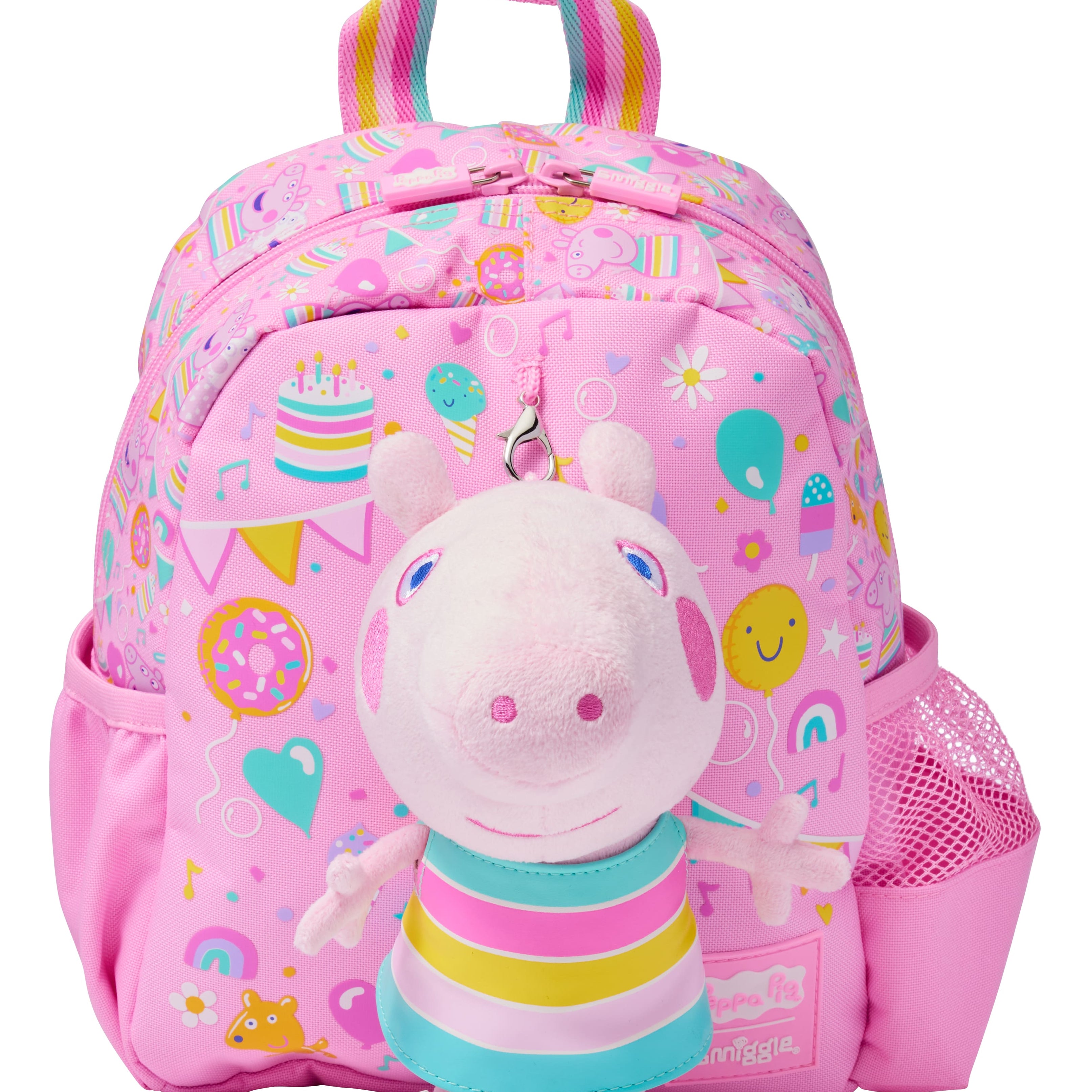 Smiggle - Peppa Pig Çıkarılabilir Oyuncaklı Kreş Okul Sırt Çantası