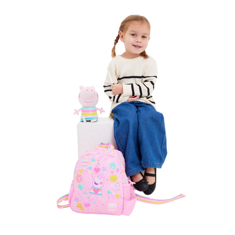 Smiggle - Peppa Pig abnehmbarer Spielzeug-Krippe Schulrucksack