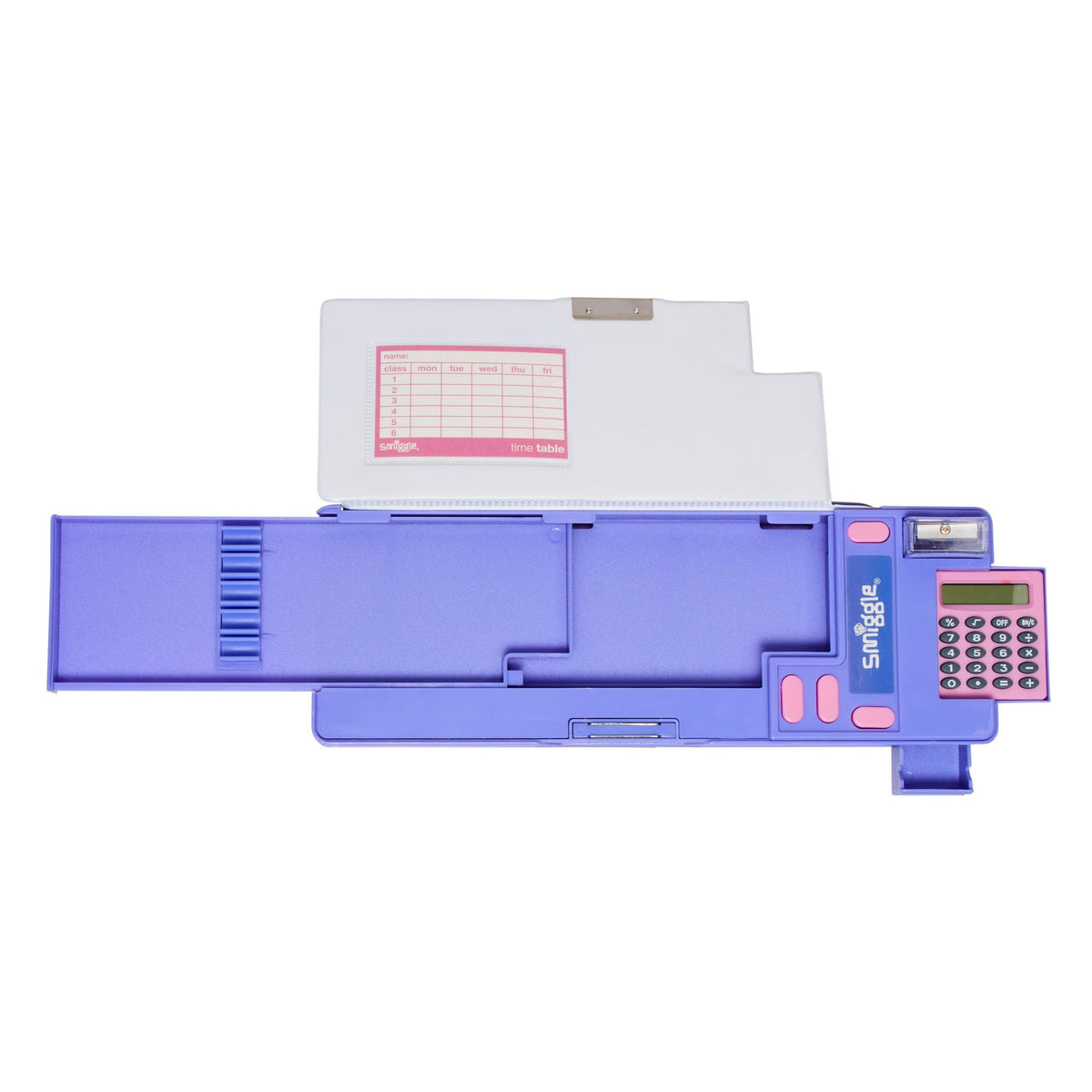Smiggle – Automatisches Federmäppchen der Peppy-Serie mit Taschenrechner