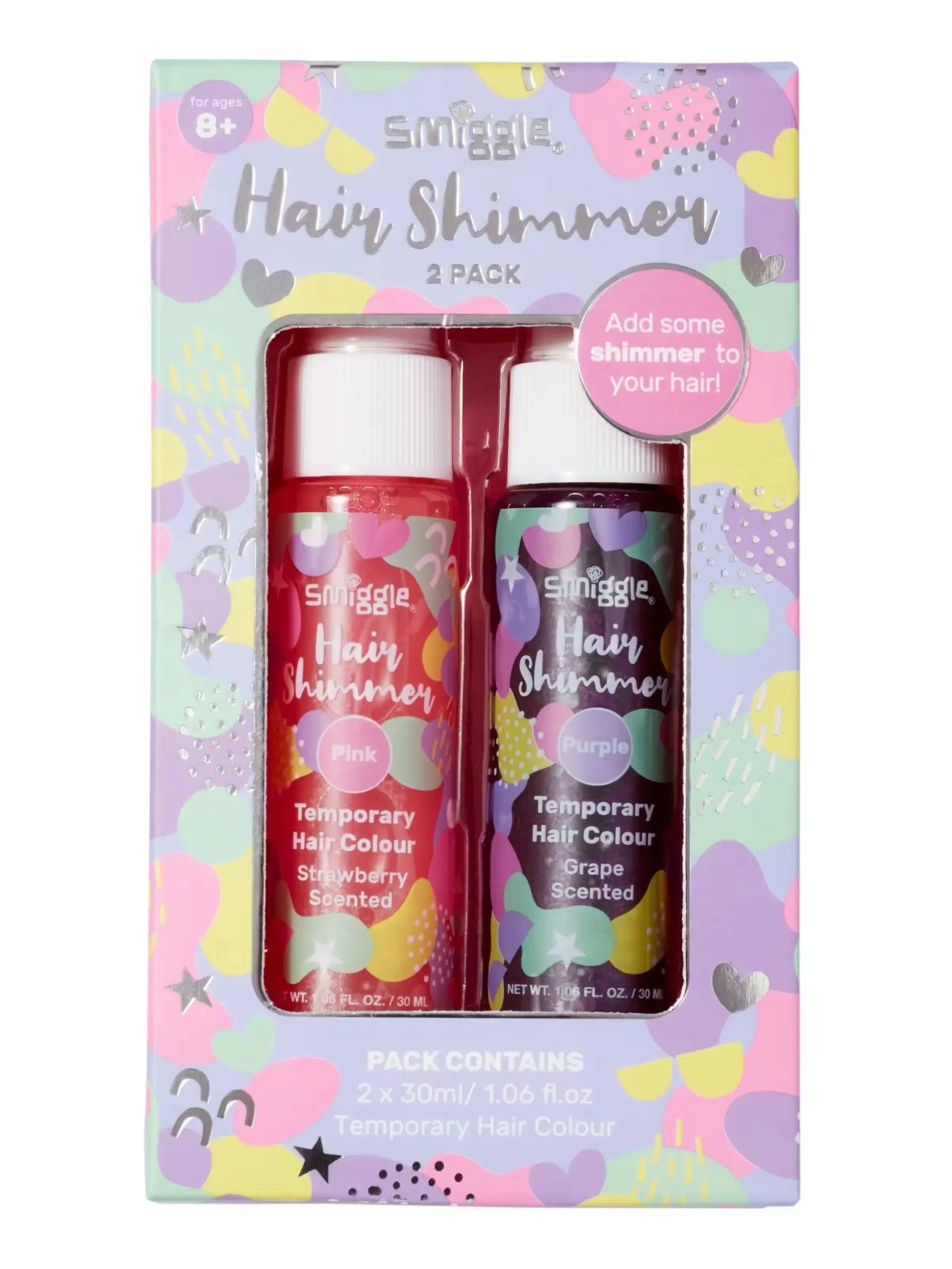 Smiggle – Glitzerndes, duftendes Haarfärbemittel, 2er-Pack