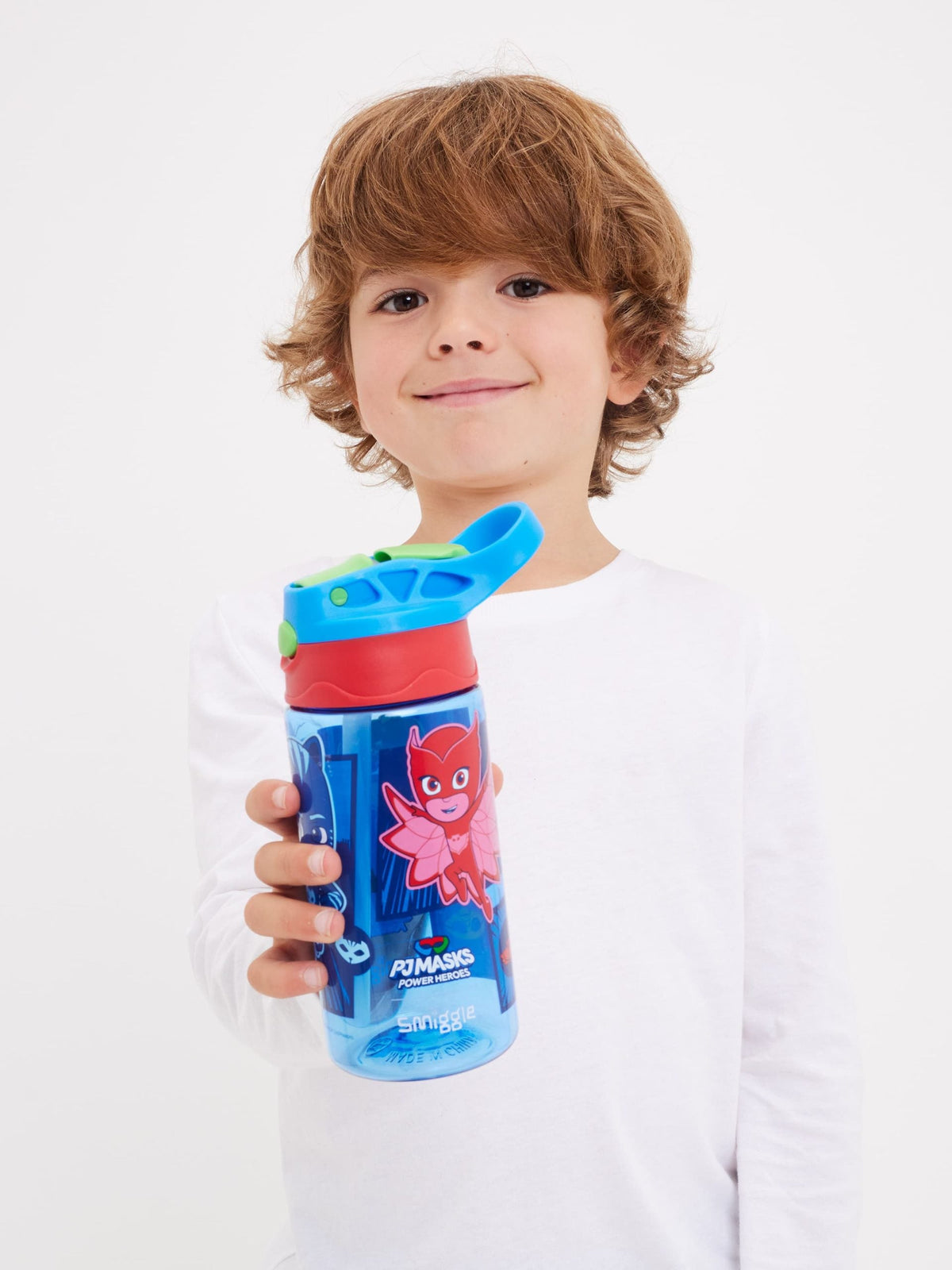 Smiggle – PJ Mask 440 ml BPA-freier automatischer Trinker mit Strohhalm