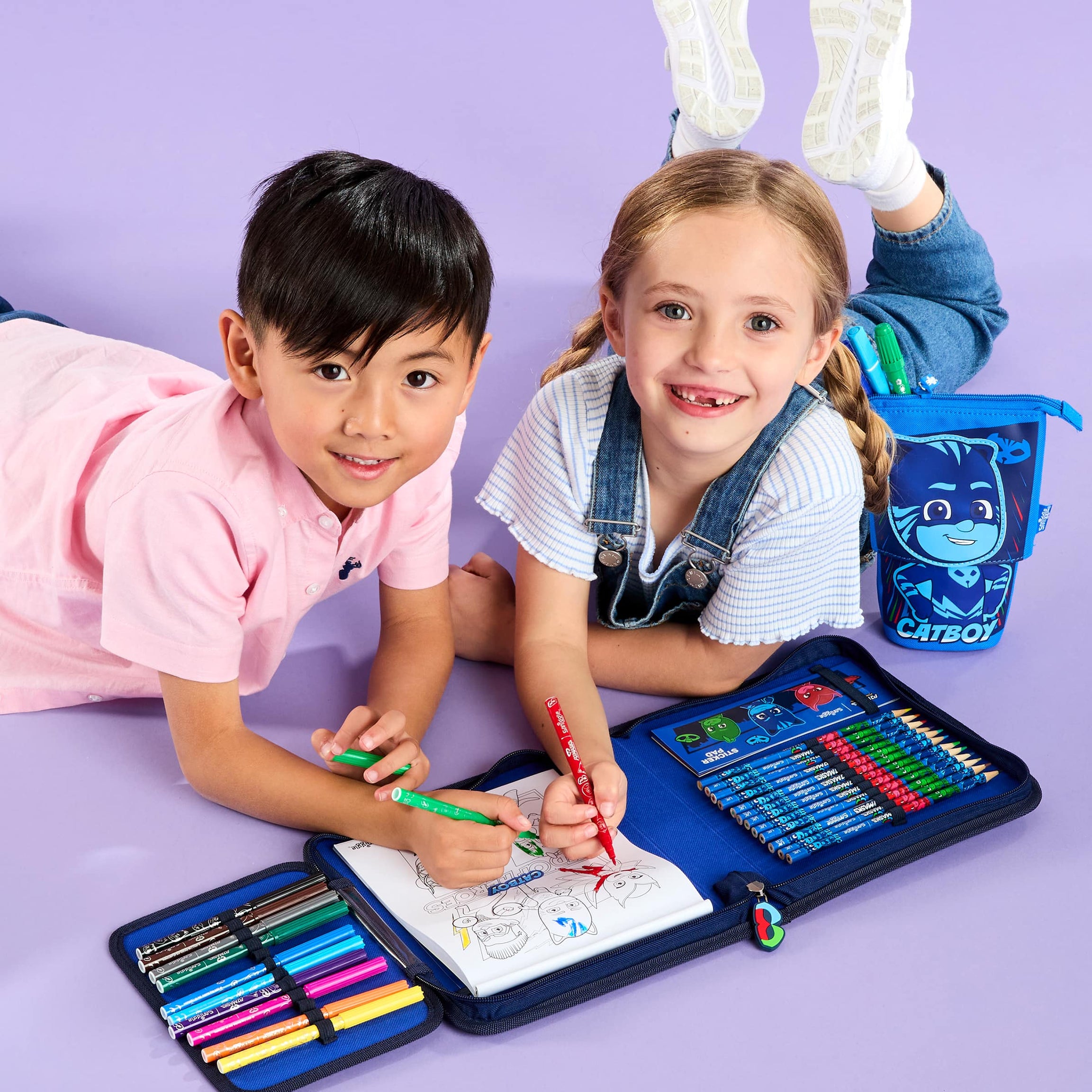 Smiggle - PJ Mask Schreibwarenset und Federmäppchen