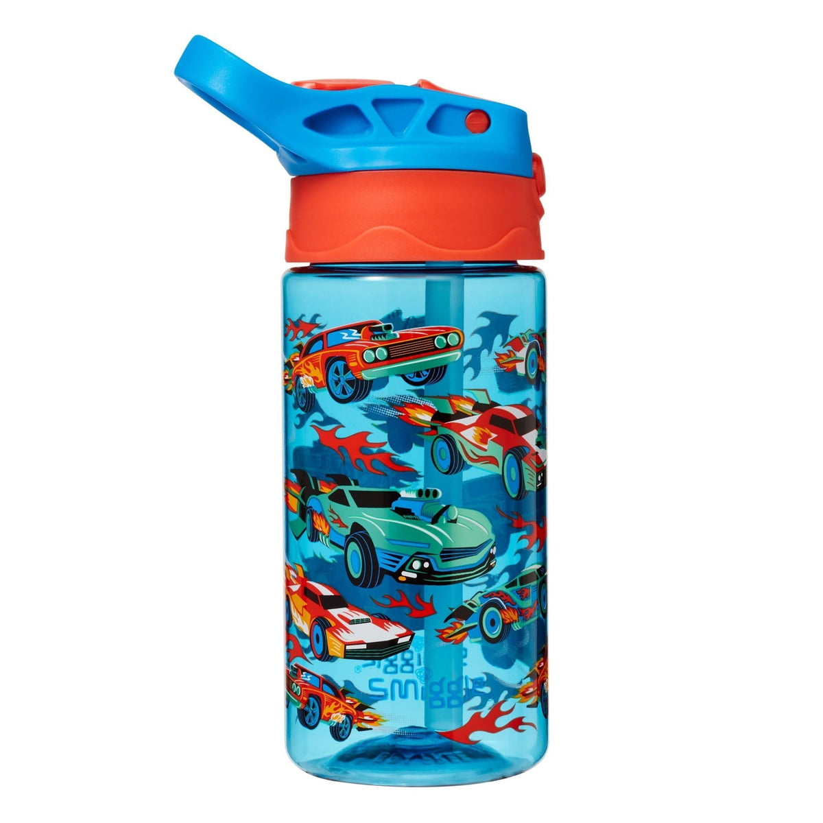 Smiggle – Pop Junior 430 ml verdeckte Wasserflasche mit Strohhalm