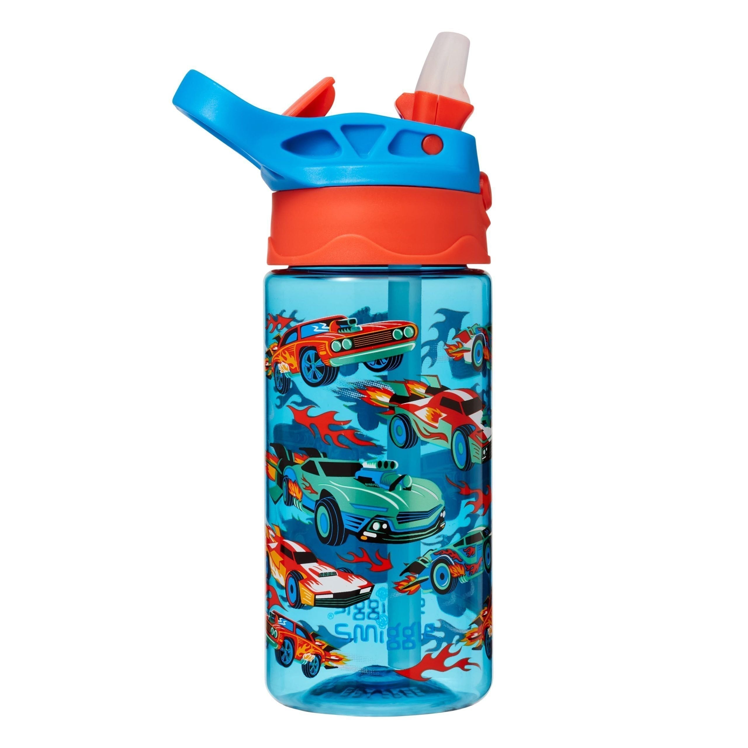 Smiggle – Pop Junior 430 ml verdeckte Wasserflasche mit Strohhalm