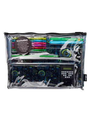 Smiggle – Pop Out Gamer Automatisches Federmäppchen mit Taschenrechner und Schreibwaren-Set