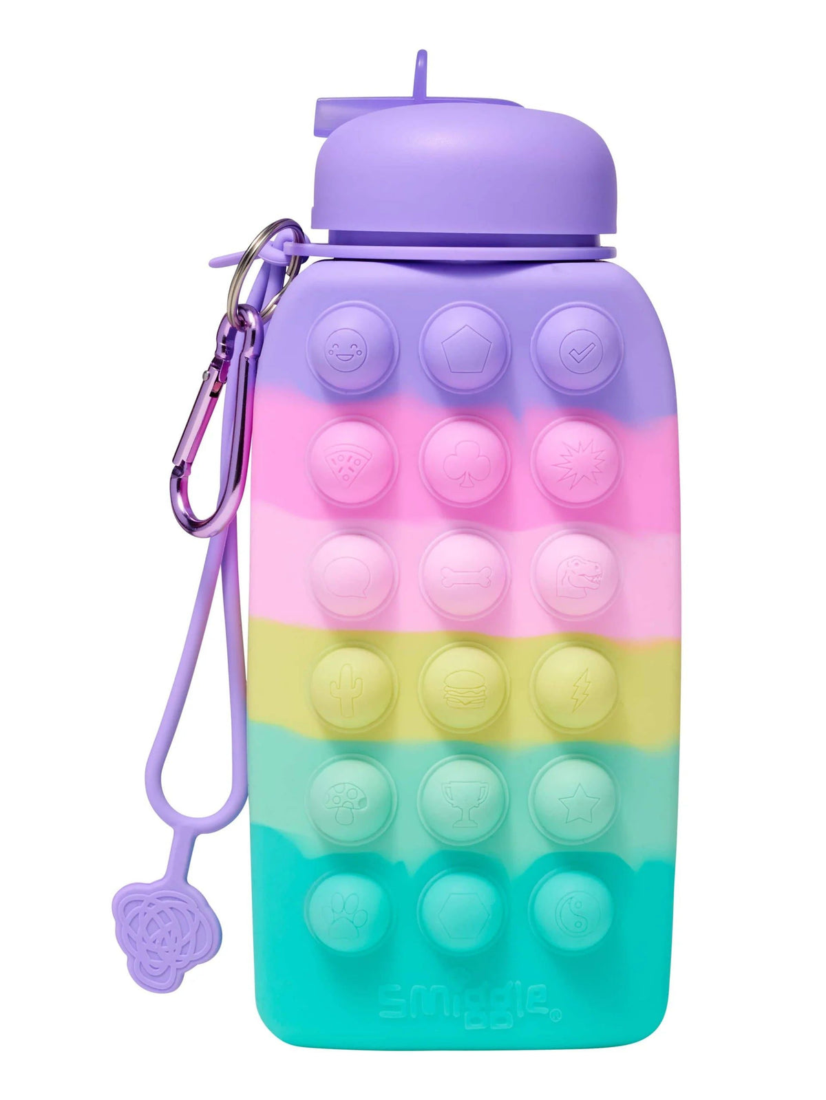 Smiggle – Popem Popitli 750 ml Wasserflasche mit faltbarem Strohhalm