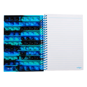 Smiggle – Popit A5 Fidget gestreiftes Notizbuch