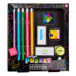 Smiggle – Puzzle-Spaß-Bleistift- und Radiergummi-Paket