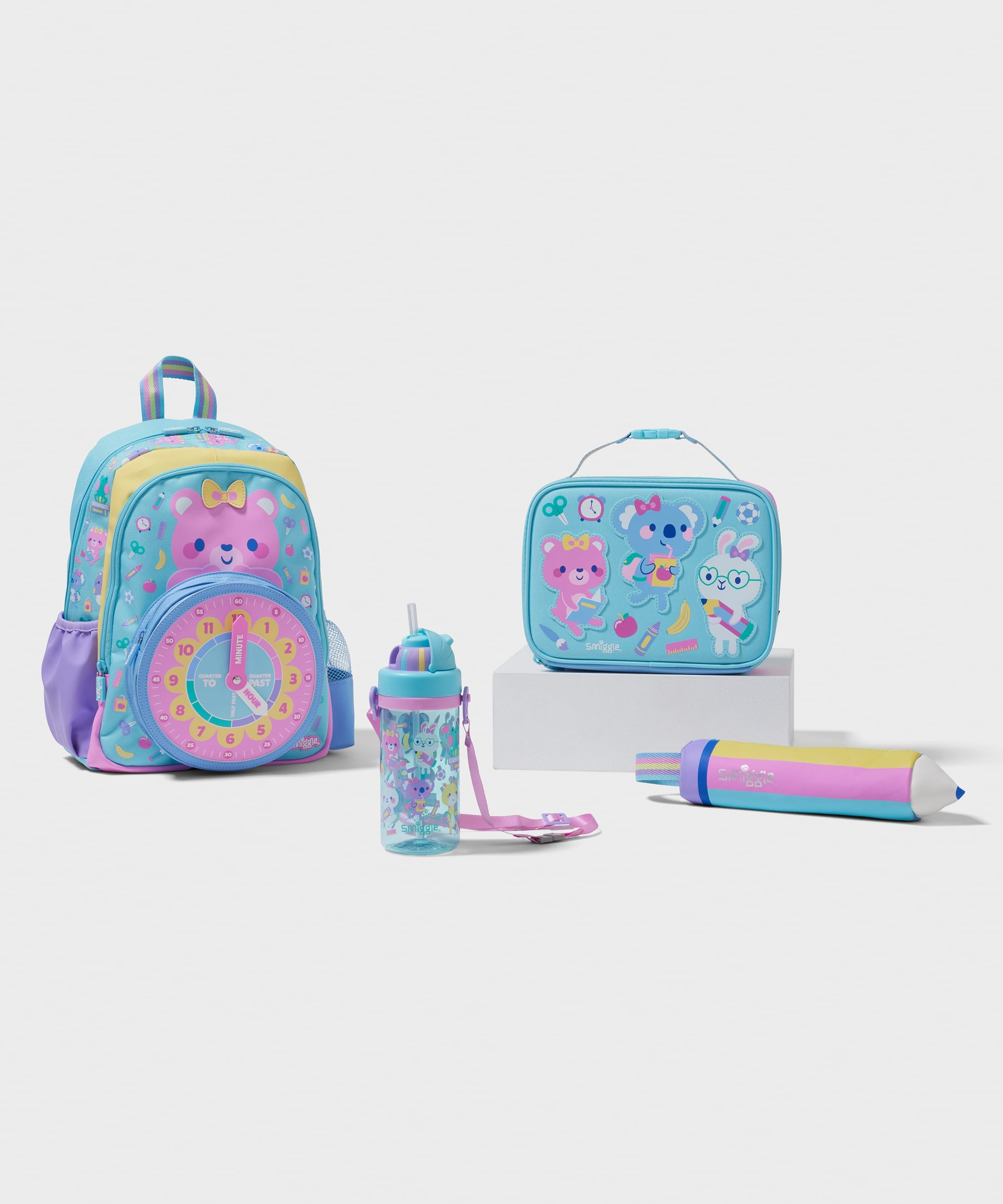 Smiggle - Ready 4-teiliges Kindergarten- und Krippenschul-Rucksack-Set