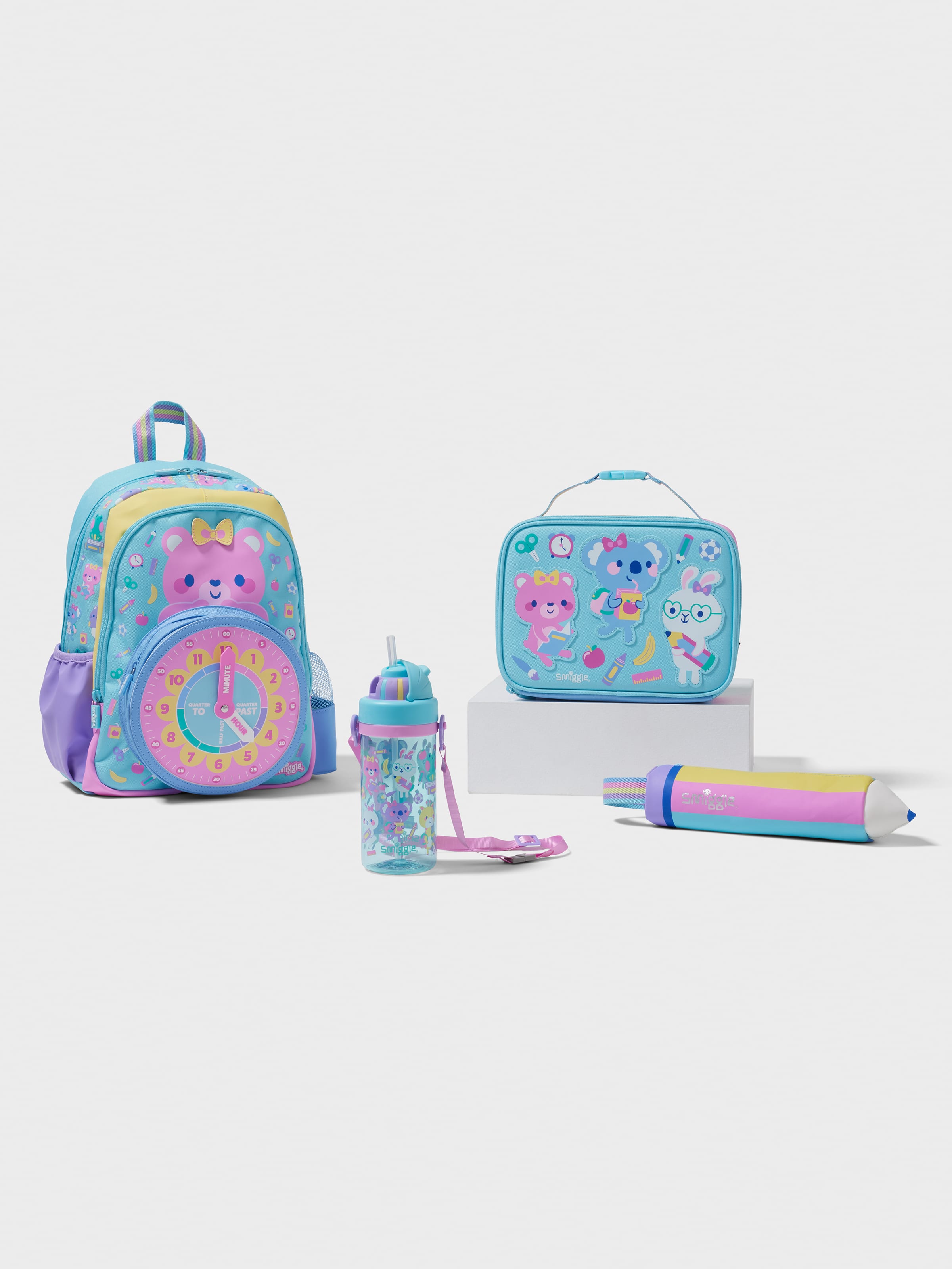 Smiggle - Ready 4-teiliges Kindergarten- und Krippenschul-Rucksack-Set