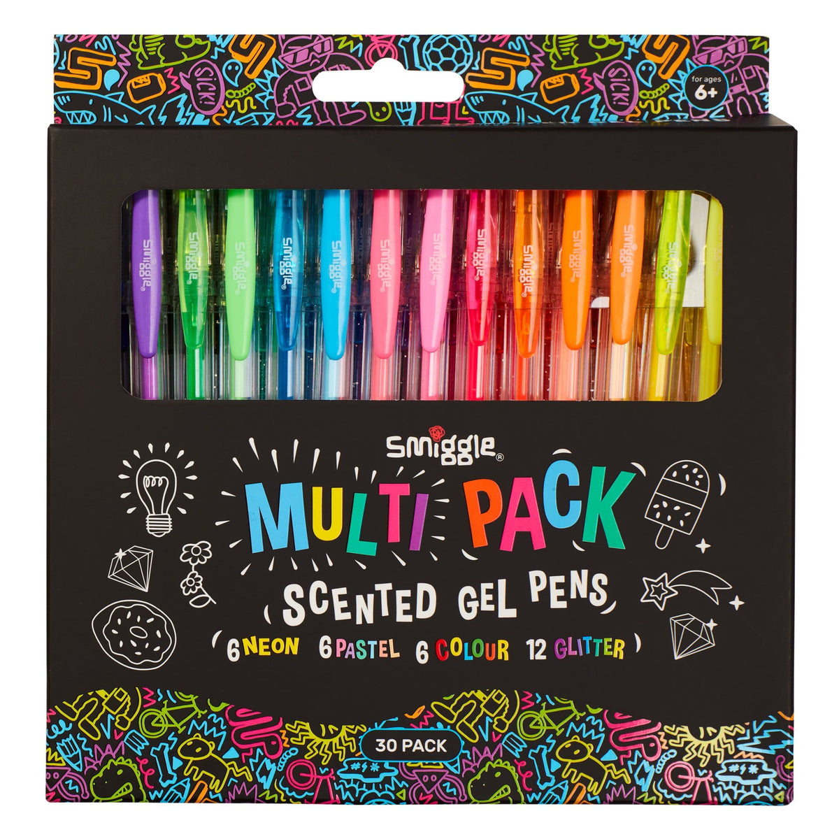 Smiggle – Color Pop Kugelschreiber mit Duft, 30 Stück
