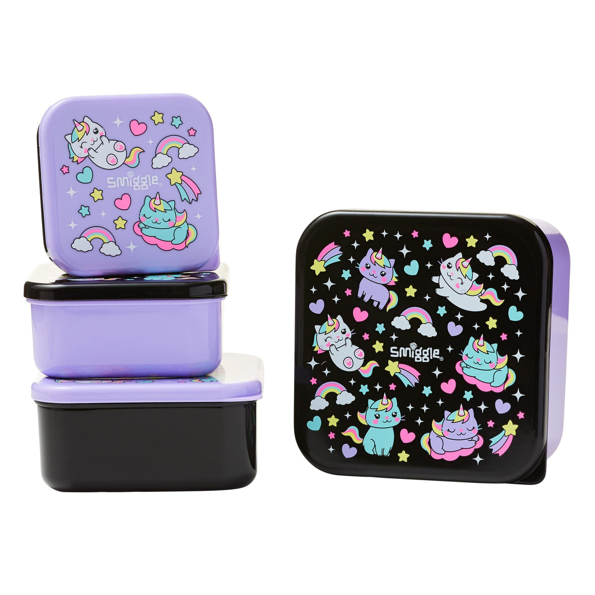 Smiggle – Sky Hi Junior 4er-Lunchbox-Set