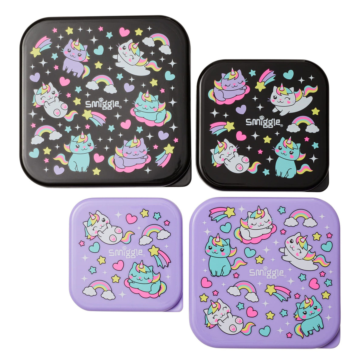 Smiggle – Sky Hi Junior 4er-Lunchbox-Set