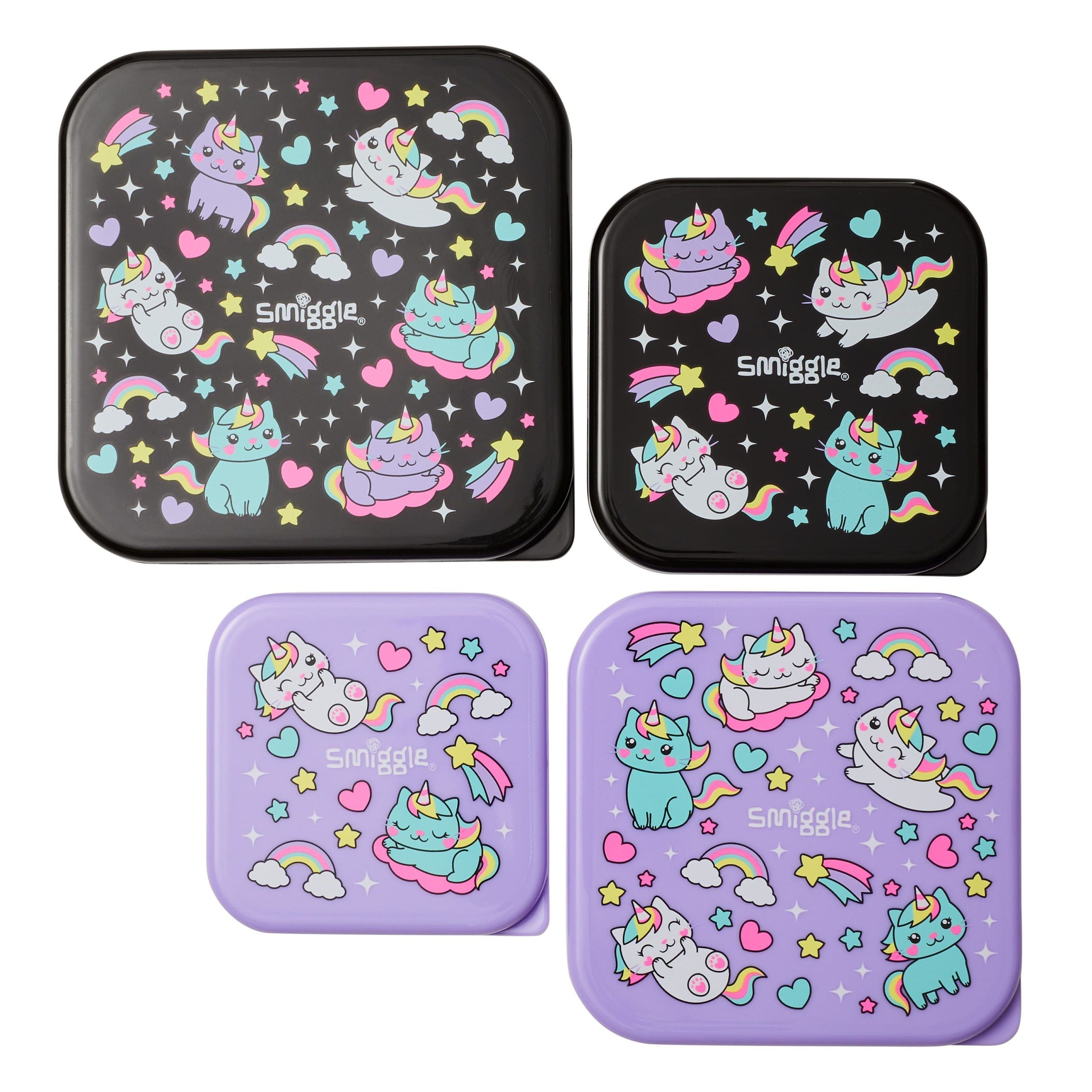 Smiggle – Sky Hi Junior 4er-Lunchbox-Set