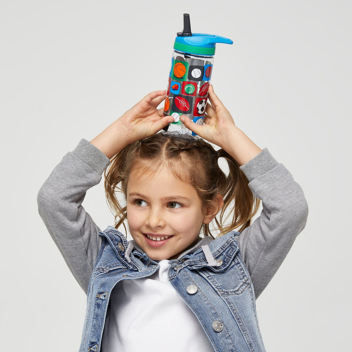 Smiggle - Sky Hi Junior 440 ML BPA-freie Trinkflasche mit Strohhalm