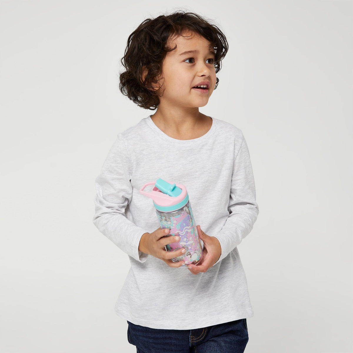 Smiggle - Sky Hi Junior 440 ML BPA-freie Trinkflasche mit Strohhalm