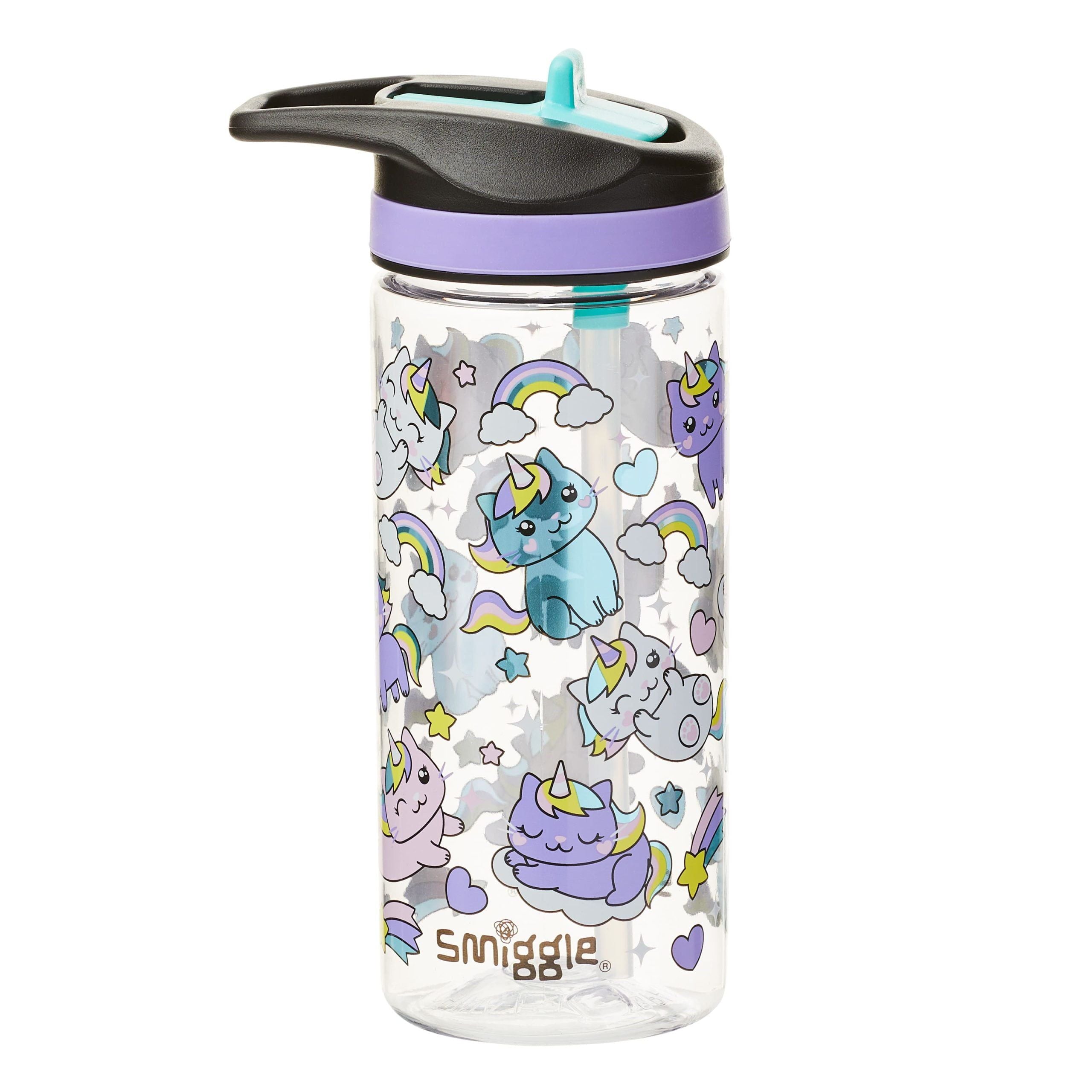 Smiggle - Sky Hi Junior 440 ml BPA-freier Trinker mit Strohhalm