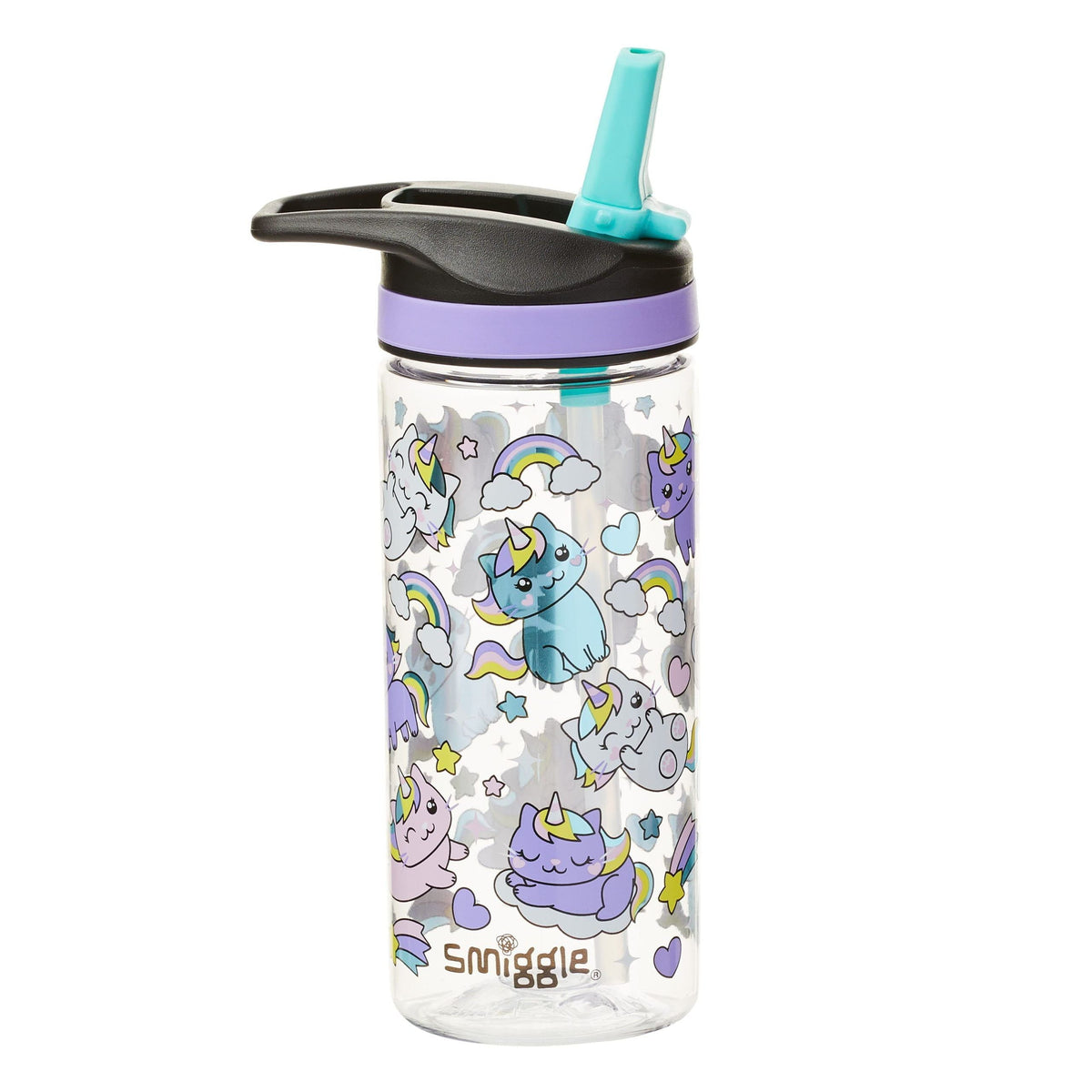 Smiggle - Sky Hi Junior 440 ml BPA-freier Trinker mit Strohhalm