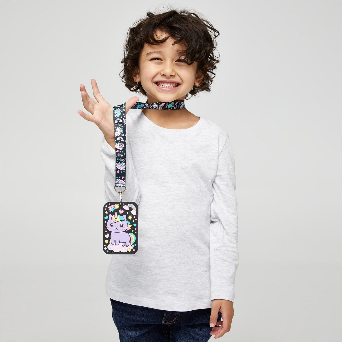 Smiggle - Sky Hi Junior Schulkartenhalter mit Kordelzug
