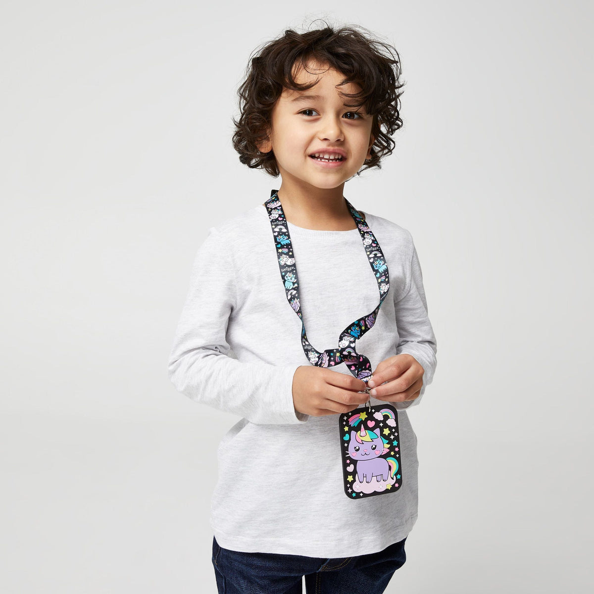 Smiggle - Sky Hi Junior Schulkartenhalter mit Kordelzug