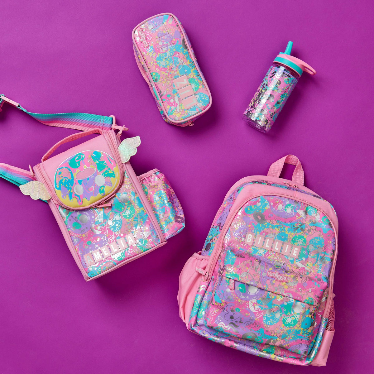 Smiggle - Sky Hi Junior Rucksack mit Namensschild
