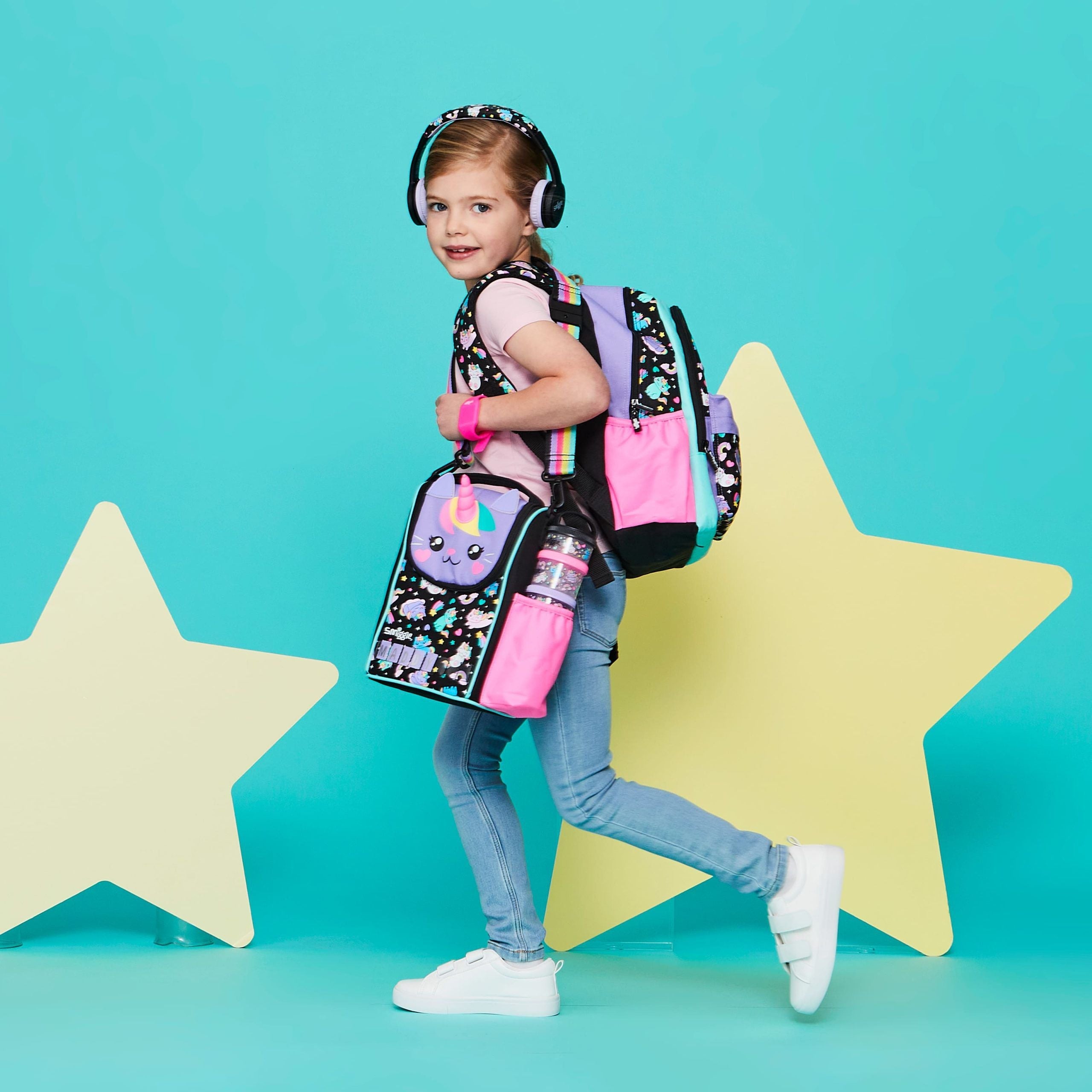 Smiggle - Sky Hi Junior Rucksack mit Namensschild