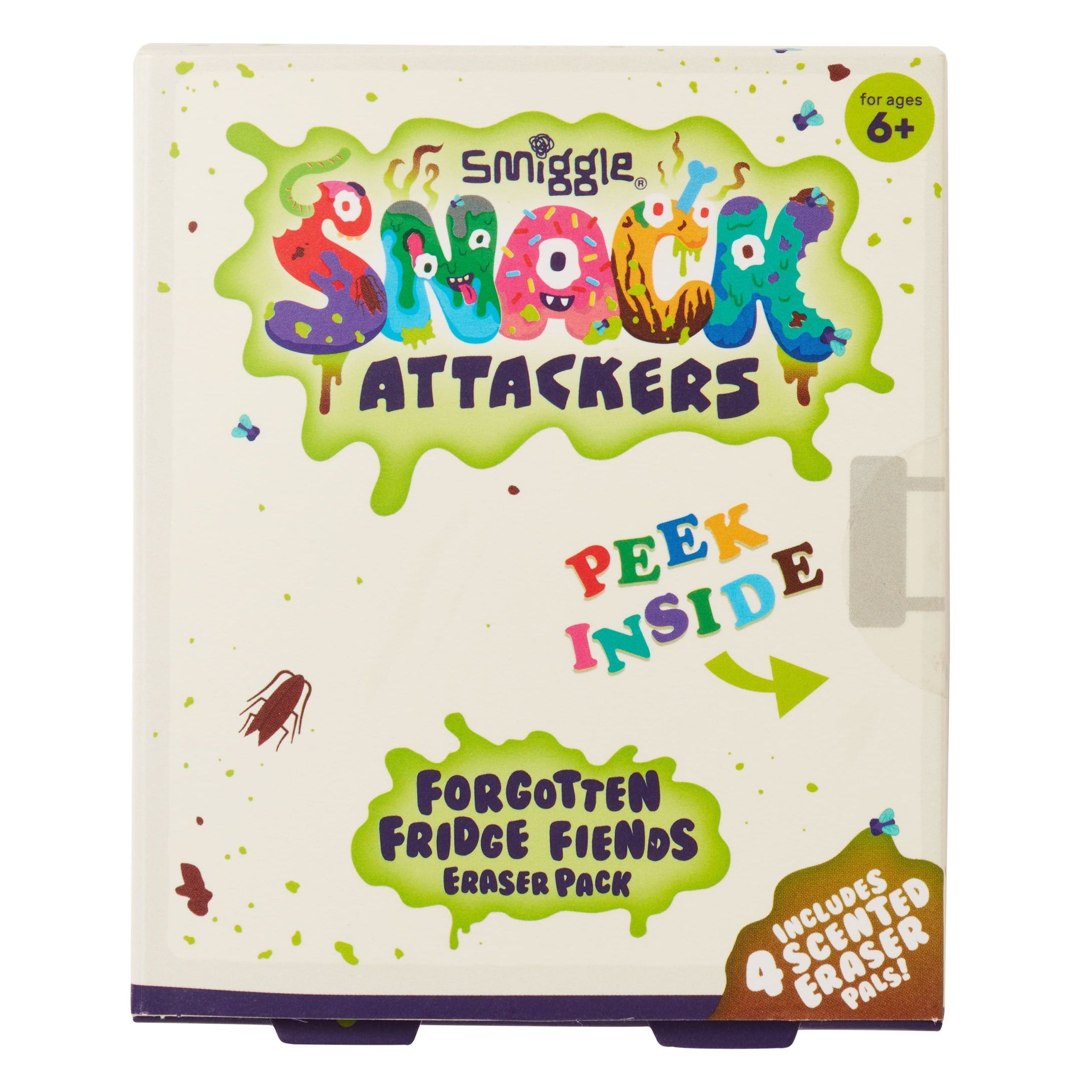 Smiggle – Snack Attackers 4-teiliges Radiergummi-Set