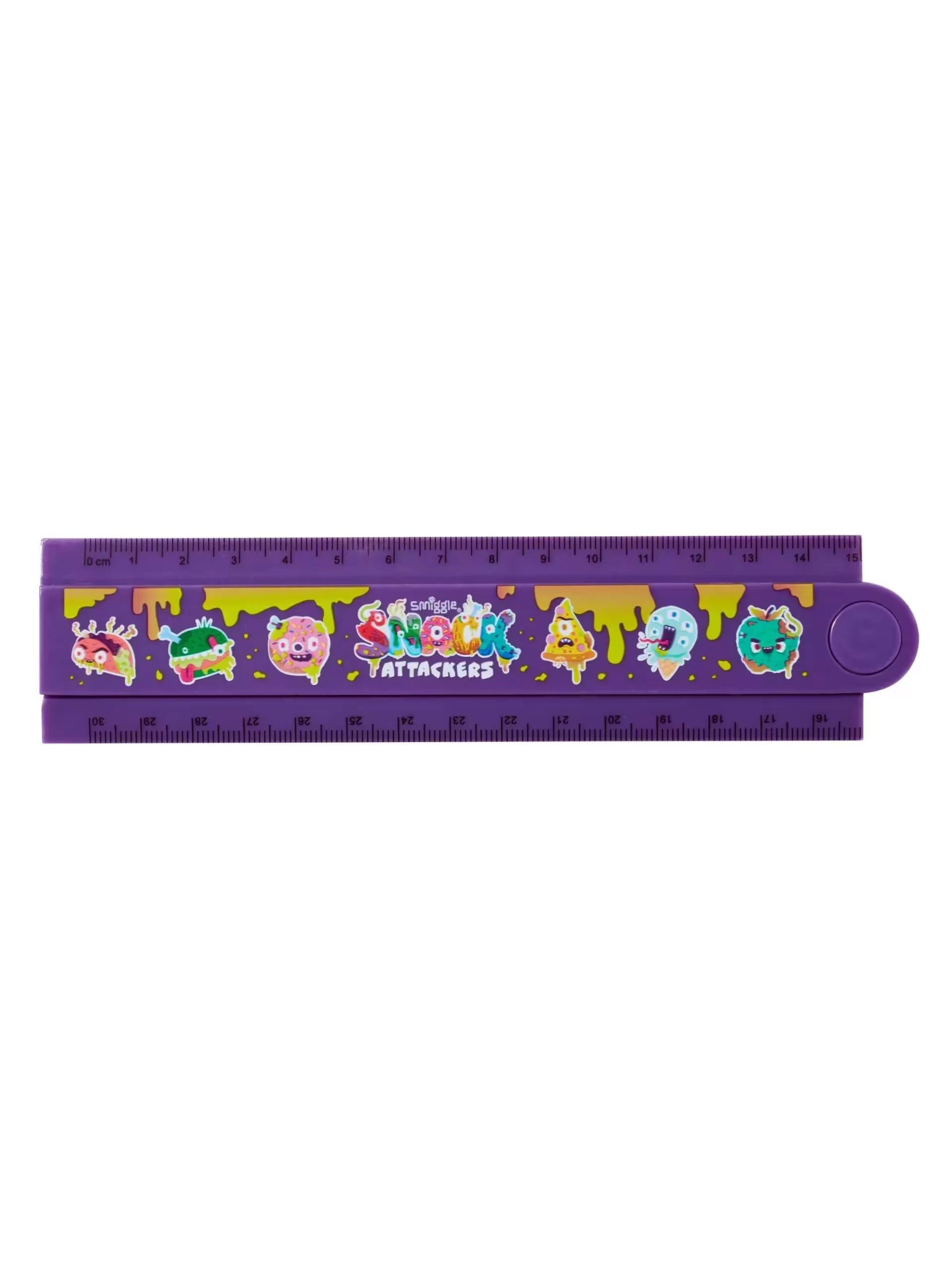 Smiggle – Aufklappbares 30-cm-Lineal von Snack Attackers
