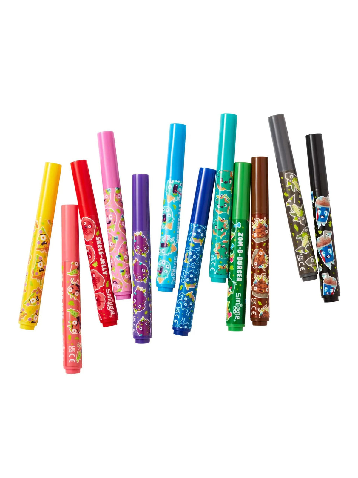 Smiggle - Snack Attackers Duftendes 12er Textmarker- und Federmäppchen-Set