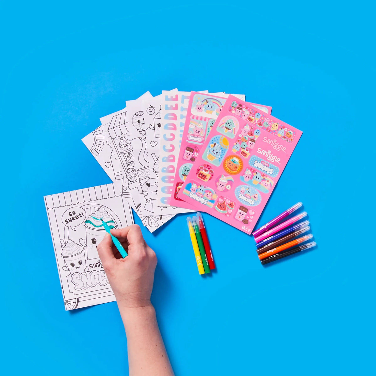 Smiggle – Mini-Buntstifte und Aktivitätsset mit Duft von Snackies