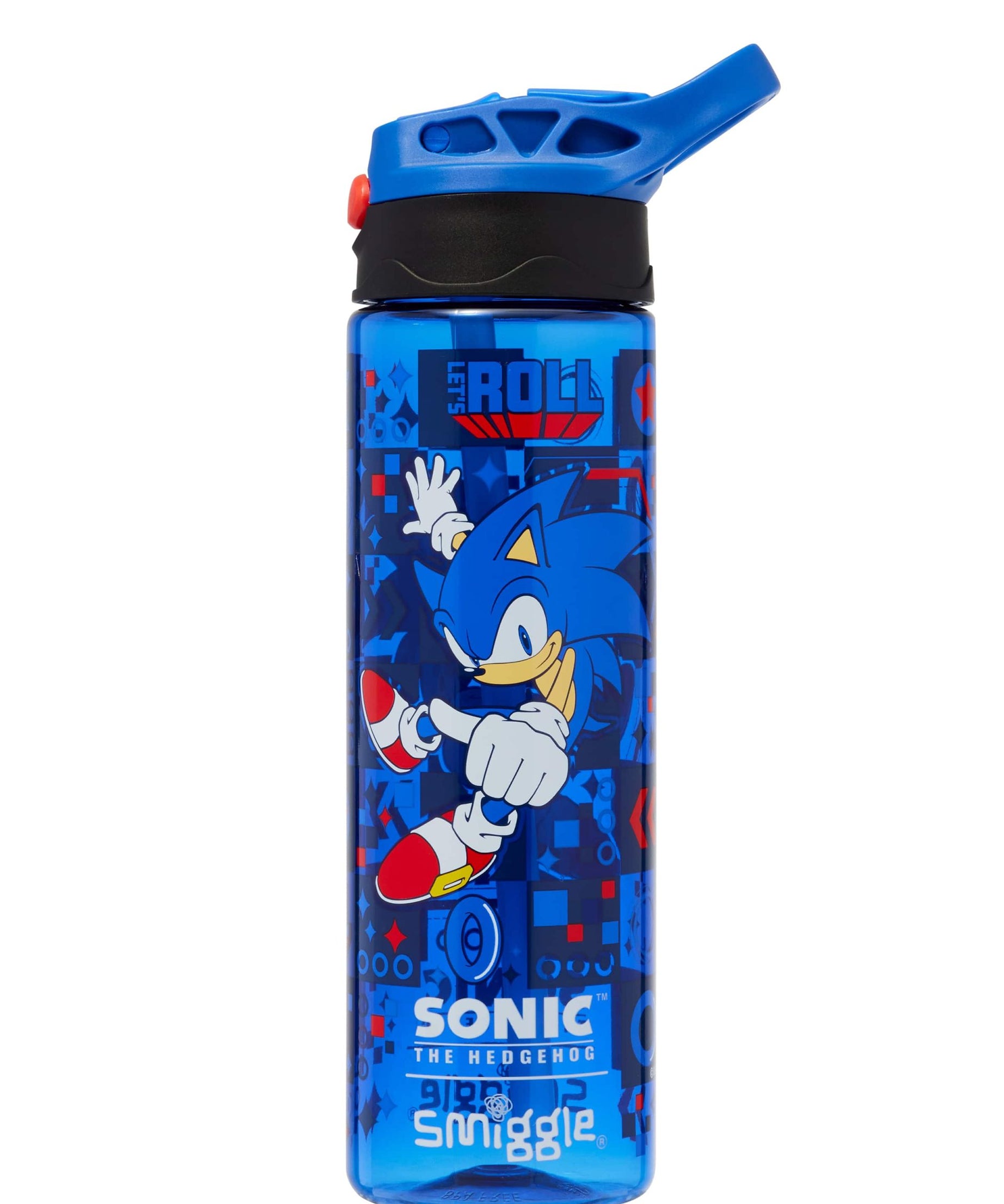 Smiggle - Sonic 650ML Automatische Trinkflasche mit Strohhalm BPA-frei