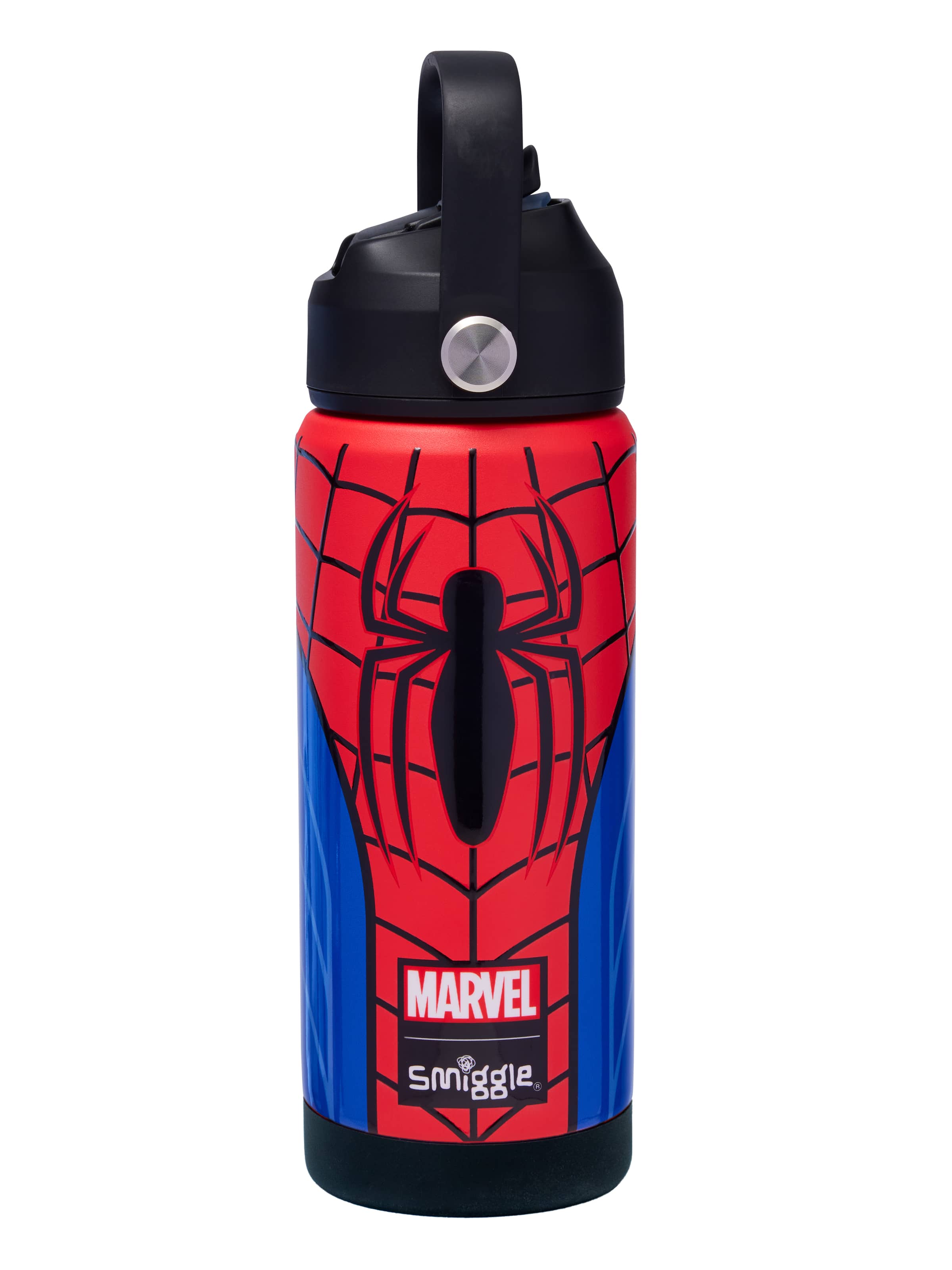 Smiggle - Spider-Man Versteckter Strohhalm 550ML Edelstahl Trinkflasche