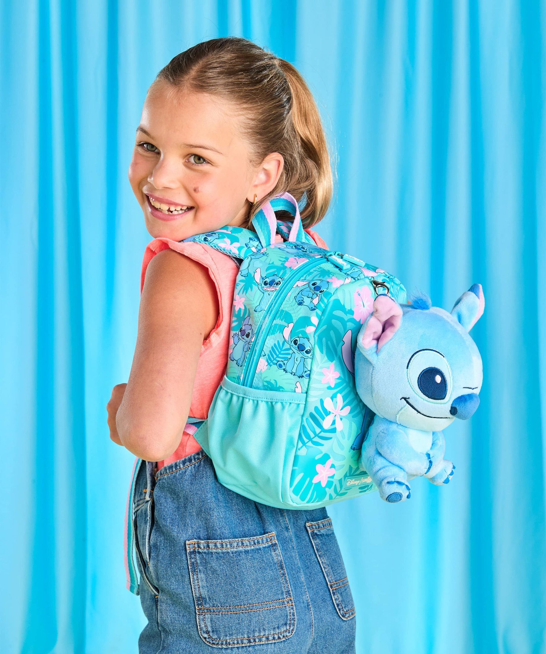 Smiggle - Stitch abnehmbarer Spielzeug-Kindergarten-Schulrucksack
