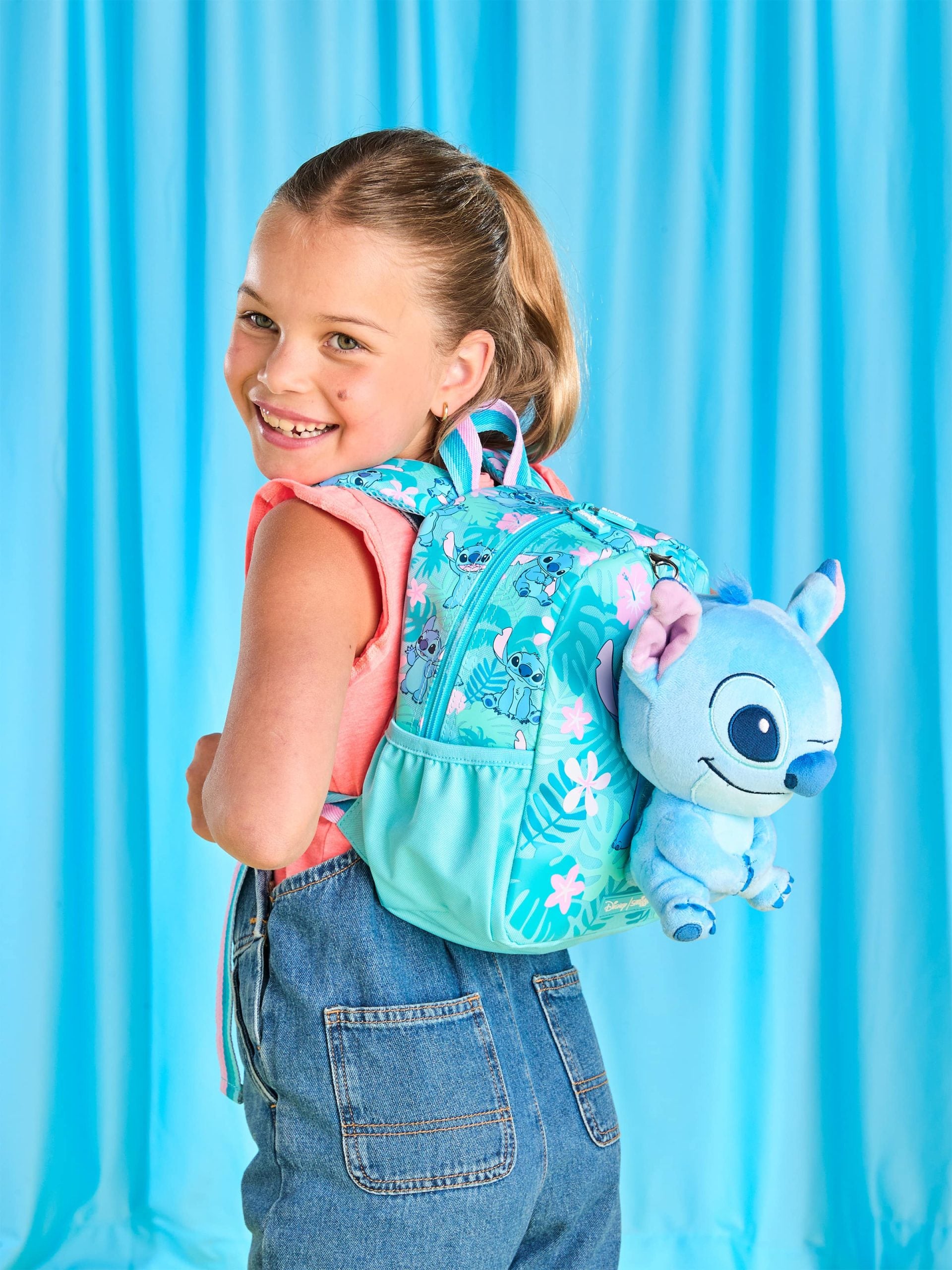 Smiggle - Stitch abnehmbarer Spielzeug-Kindergarten-Schulrucksack